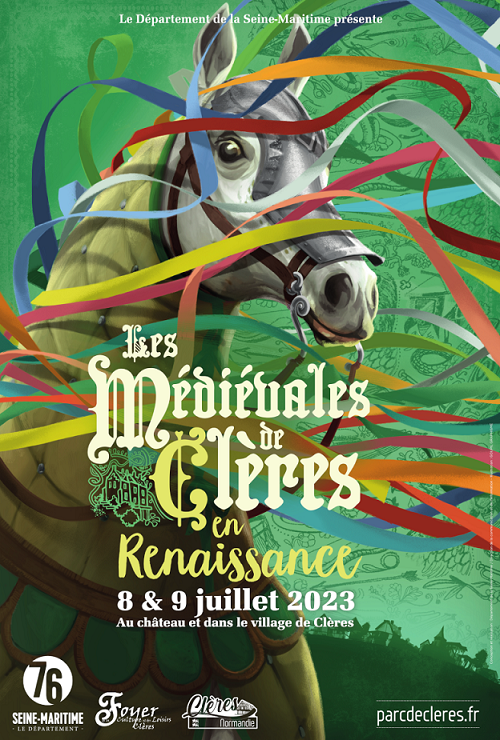 Affiche des médiévales de Clères 2023